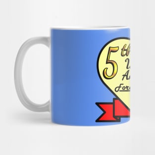 5th wedding anniversary Mug